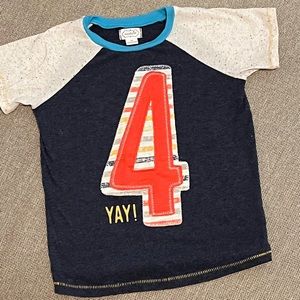 Mud Pie 4th birthday shirt, 4T
